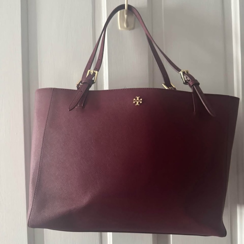 Tory Burch Burgundy Tote Bag